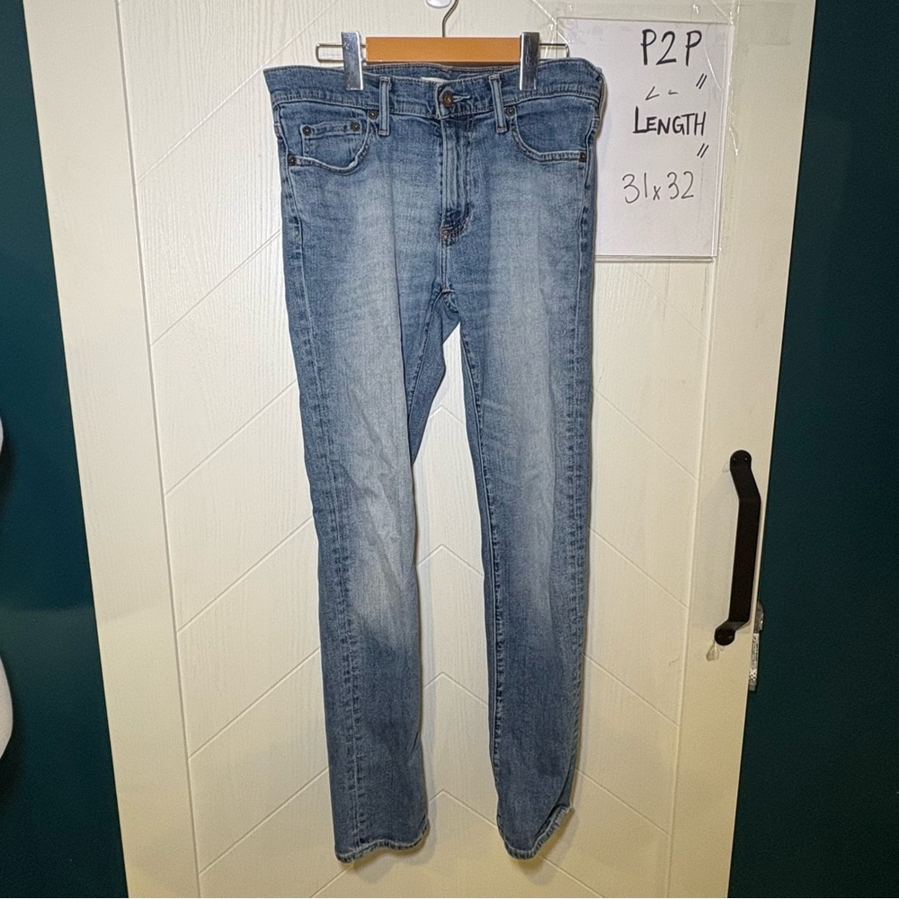 Abercrombie & Fitch Men's Skinny Jeans 31x32 Medium Wash Blue Stretch‎ Denim
